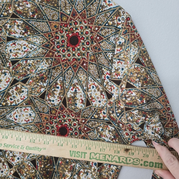 Womens Dress Large Fairy Floral Midi Boho Coquette Feminine Faux Wrap Dress Cato - Picture 8 of 11